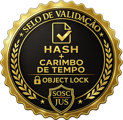 Selo de Validação SOSC — Hash + Carimbo de Tempo + Object Lock